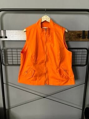 Erin London Orange Zip Front Vest | Size 1X